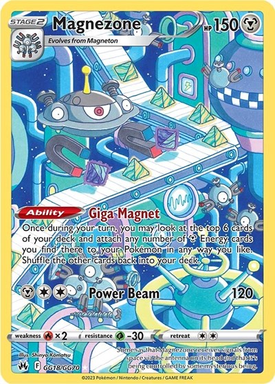 Magnezone (CRZ:GG) #GG18/GG70 Ultra Rare (Holofoil Near Mint) SWSH: Crown Zenith: Galarian Gallery Pokemon: 2023