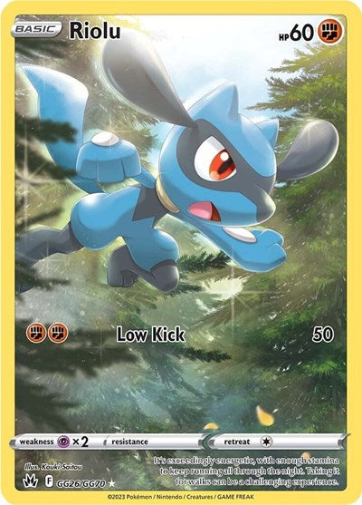 Riolu (CRZ:GG) #GG26/GG70 Ultra Rare (Holofoil Near Mint) SWSH: Crown Zenith: Galarian Gallery Pokemon: 2023