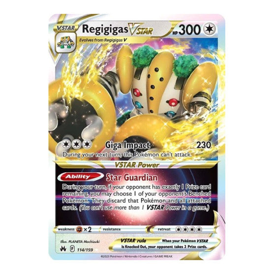 Regigigas VSTAR (CRZ) #114/159 Ultra Rare SWSH: Crown Zenith Pokemon: 2023