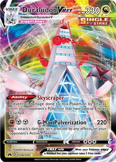 Duraludon VMAX (CRZ) #104/159 Ultra Rare (Holofoil Near Mint) SWSH: Crown Zenith Pokemon: 2023