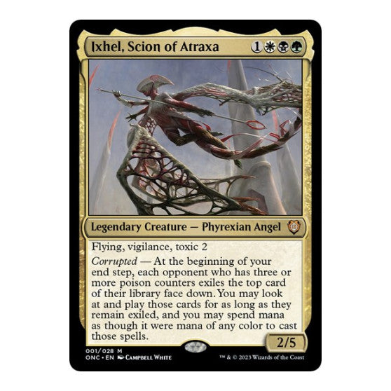 Ixhel Scion of Atraxa (ONC) #1 Mythic Rare (Foil Lightly Played) Commander: Phyrexia: All Will Be One Magic: The Gathering: 2023