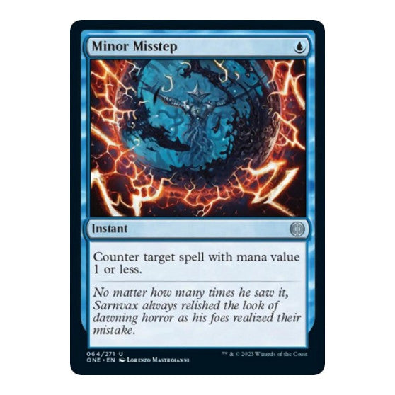 Minor Misstep (ONE) #64 Uncommon (Lightly Played) Phyrexia: All Will Be One Magic: The Gathering: 2023