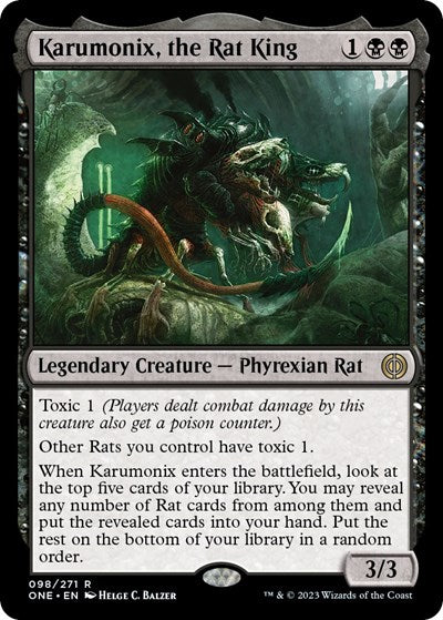 Karumonix the Rat King (ONE) #98 Rare (Lightly Played) Phyrexia: All Will Be One Magic: The Gathering: 2023