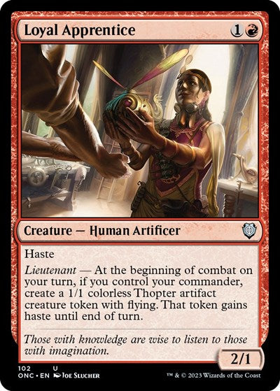 Loyal Apprentice (ONC) #102 Uncommon (Lightly Played) Commander: Phyrexia: All Will Be One Magic: The Gathering: 2023