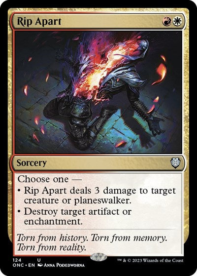 Rip Apart (ONC) #124 Uncommon (Near Mint) Commander: Phyrexia: All Will Be One Magic: The Gathering: 2023