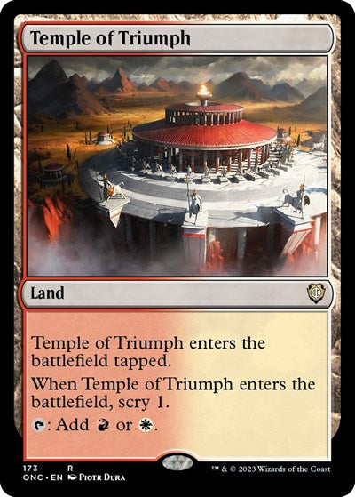 Temple of Triumph (ONC) #173 Rare (Lightly Played) Commander: Phyrexia: All Will Be One Magic: The Gathering: 2023