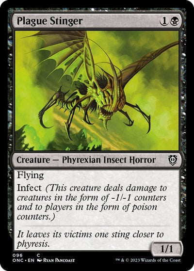 Plague Stinger (ONC) #96 Common (Lightly Played) Commander: Phyrexia: All Will Be One Magic: The Gathering: 2023
