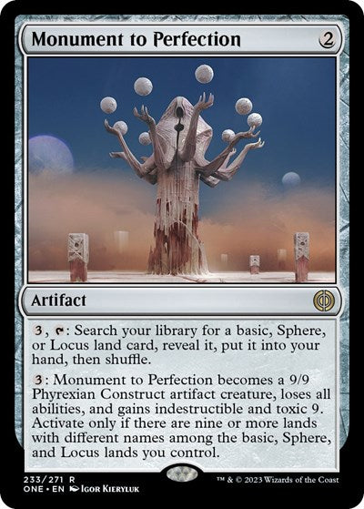 Monument to Perfection (ONE) #233 Rare Phyrexia: All Will Be One Magic: The Gathering: 2023