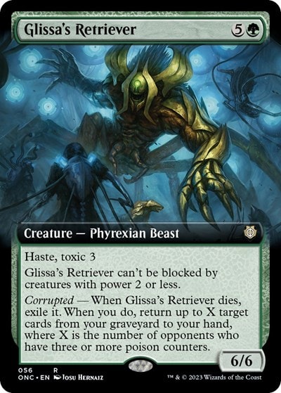 Glissas Retriever Extended Art (ONC) #56 Rare Commander: Phyrexia: All Will Be One Magic: The Gathering: 2023