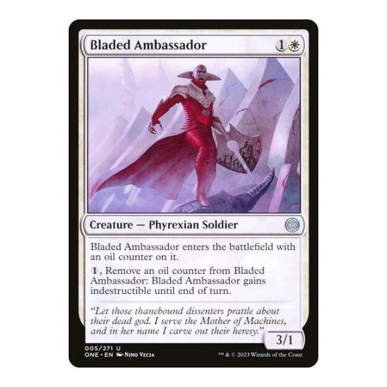 Bladed Ambassador (ONE) #5 Uncommon Phyrexia: All Will Be One Magic: The Gathering: 2023