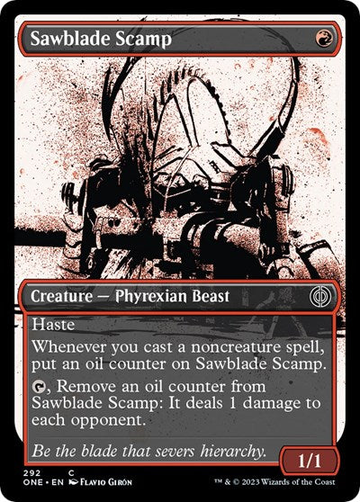 2023 Magic: Phyrexia: All Will Be One (ONE) - Sawblade Scamp Showcase (#292, Common) (Lightly Played)