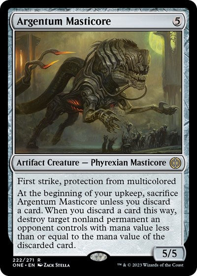 Argentum Masticore (ONE) #222 Rare (Lightly Played) Phyrexia: All Will Be One Magic: The Gathering: 2023