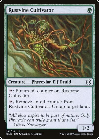 Rustvine Cultivator (ONE) #181 Common (Lightly Played) Phyrexia: All Will Be One Magic: The Gathering: 2023