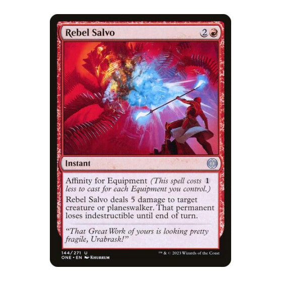 Rebel Salvo (ONE) #144 Uncommon Phyrexia: All Will Be One Magic: The Gathering: 2023
