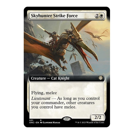 Skyhunter Strike Force Extended Art (ONC) #31 Rare (Foil Lightly Played) Commander: Phyrexia: All Will Be One Magic: The Gathering: 2023