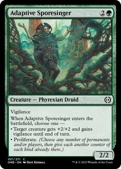 Adaptive Sporesinger (ONE) #157 Common (Lightly Played) Phyrexia: All Will Be One Magic: The Gathering: 2023