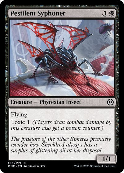 Pestilent Syphoner (ONE) #103 Common (Lightly Played) Phyrexia: All Will Be One Magic: The Gathering: 2023