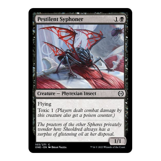 Pestilent Syphoner (ONE) #103 Common (Lightly Played) Phyrexia: All Will Be One Magic: The Gathering: 2023