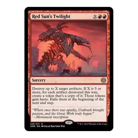 Red Suns Twilight (ONE) #145 Rare Phyrexia: All Will Be One Magic: The Gathering: 2023