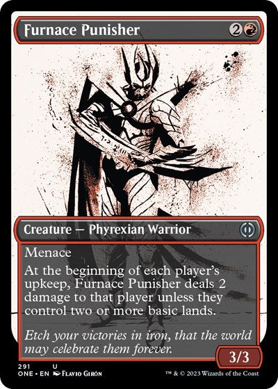 Furnace Punisher Showcase (ONE) #291 Uncommon (Lightly Played) Phyrexia: All Will Be One Magic: The Gathering: 2023
