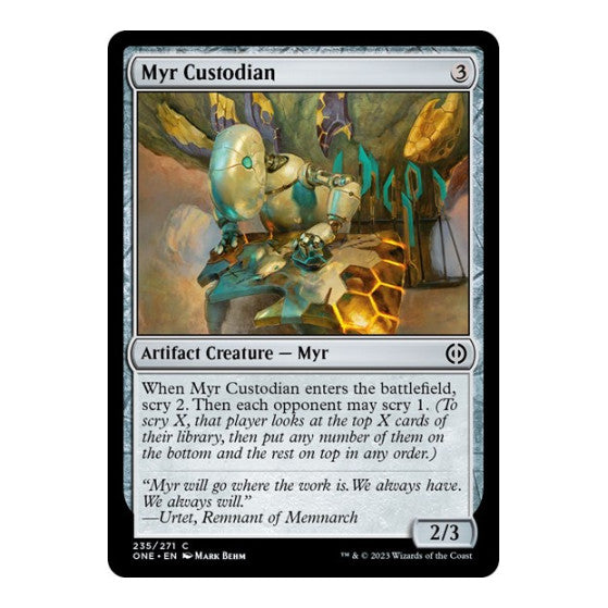 Myr Custodian (ONE) #235 Common Phyrexia: All Will Be One Magic: The Gathering: 2023