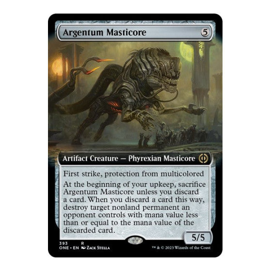 Argentum Masticore (Extended Art) (ONE) #393 Rare (Lightly Played) Phyrexia: All Will Be One Magic: The Gathering: 2023
