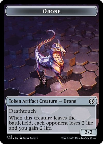 Drone Token (ONE) #8 T (Lightly Played) Phyrexia: All Will Be One Magic: The Gathering: 2023