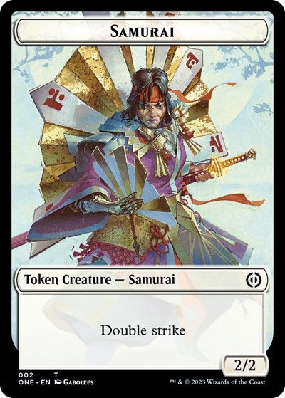 Samurai Token (ONE) #2 T (Lightly Played) Phyrexia: All Will Be One Magic: The Gathering: 2023