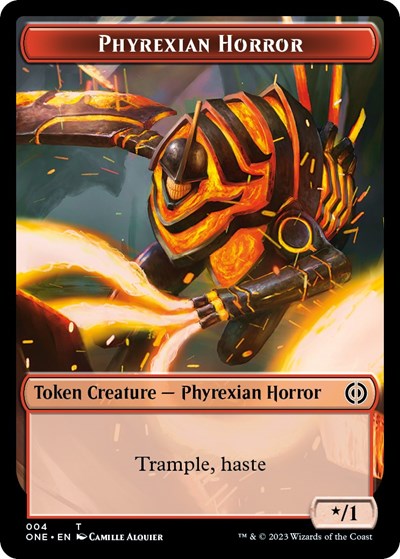 Phyrexian Horror Token 004 (ONE) #4 T (Lightly Played) Phyrexia: All Will Be One Magic: The Gathering: 2023
