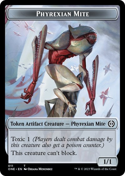 Phyrexian Mite Token 011 (ONE) #11 T (Lightly Played) Phyrexia: All Will Be One Magic: The Gathering: 2023
