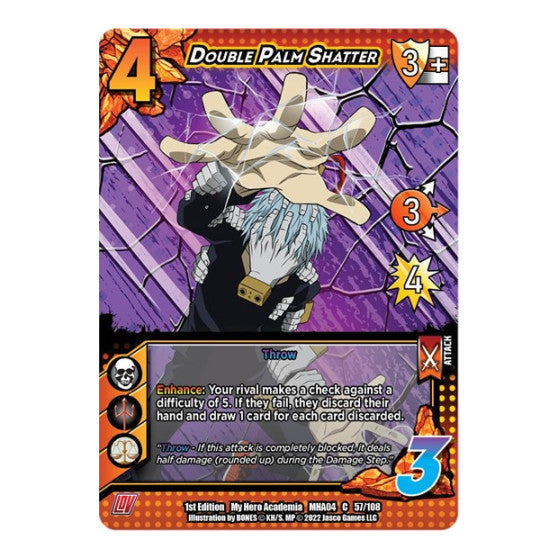 Double Palm Shatter (MHA4) #057/108 Common UniVersus: My Hero Academia: League of Villains UniVersus: 2023