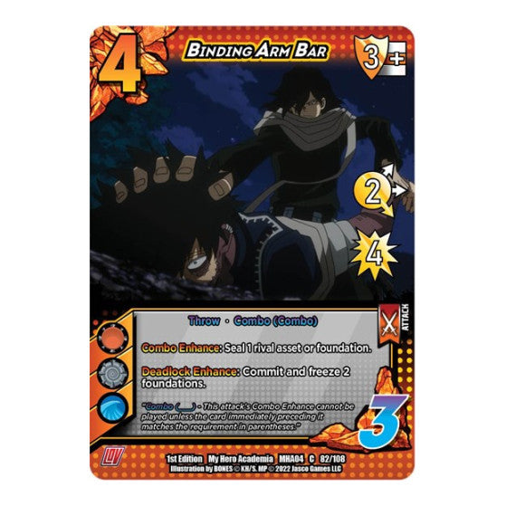 Binding Arm Bar (MHA4) #082/108 Common UniVersus: My Hero Academia: League of Villains UniVersus: 2023