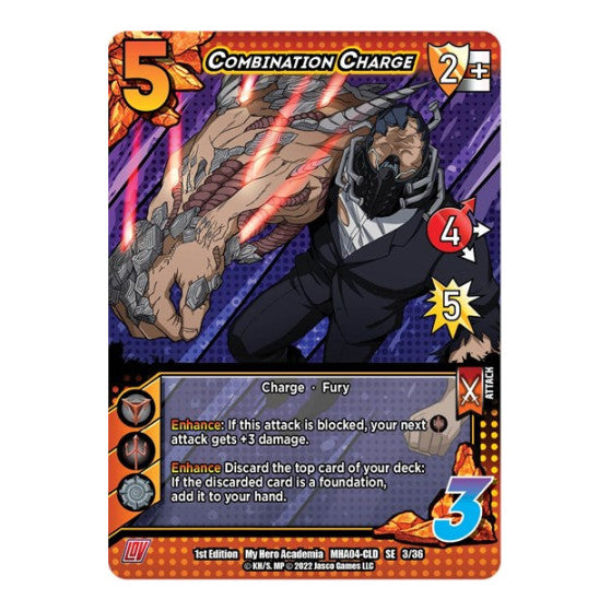 Combination Charge (MHA4) #03/36 SE (Unlimited Edition Normal Lightly Played) UniVersus: My Hero Academia: League of Villains UniVersus: 2023