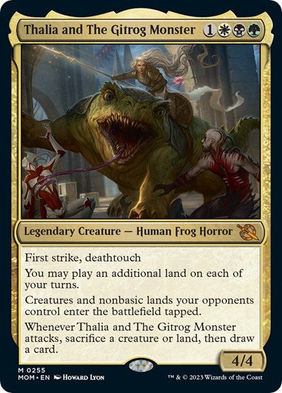 Thalia and The Gitrog Monster (MOM) #255 Mythic Rare March of the Machine Magic: The Gathering: 2023