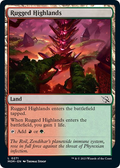 Rugged Highlands (MOM) #271 Common March of the Machine Magic: The Gathering: 2023