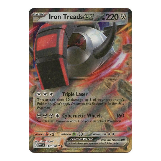 Iron Treads ex 143 198 (SVI) #143/198 Double Rare SV01: Scarlet & Violet Base Set Pokemon: 2023