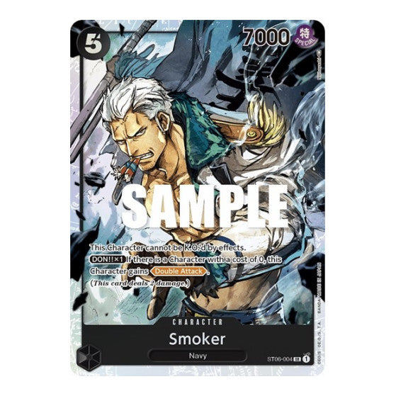Smoker (ST-06) #ST06-004 Super Rare (Foil Near Mint) Starter Deck 6: Absolute Justice One Piece Card Game: 2023