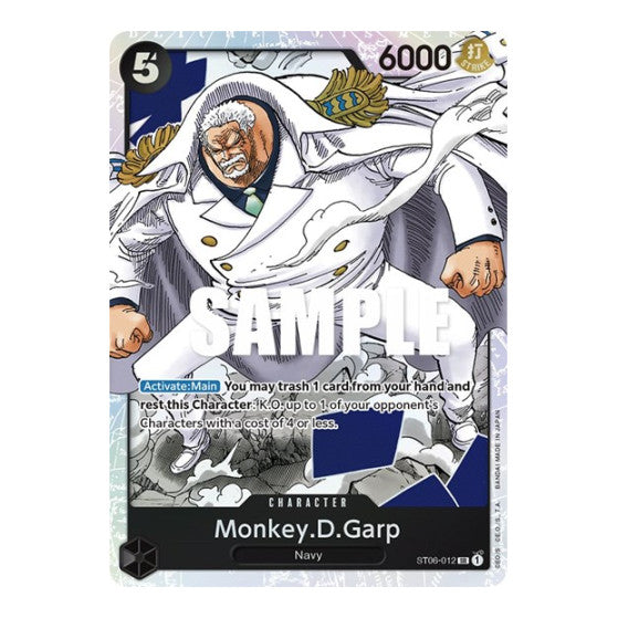 Monkey.D.Garp (ST-06) #ST06-012 Super Rare (Foil Near Mint) Starter Deck 6: Absolute Justice One Piece Card Game: 2023