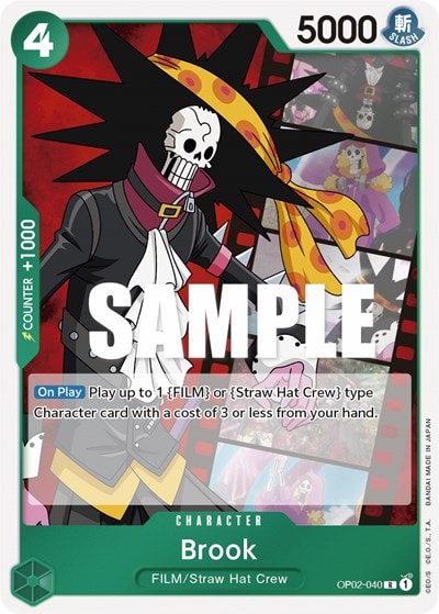 Brook (OP02) #OP02-040 Rare (Foil Lightly Played) Paramount War One Piece Card Game: 2023
