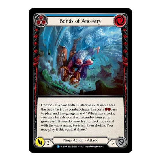 Bonds of Ancestry (Blue) (OUT) #OUT058 Rare Outsiders Flesh and Blood TCG: 2023