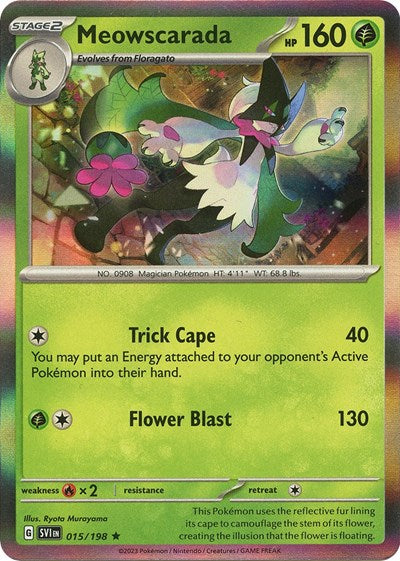 Meowscarada 015 198 (SVI) #015/198 Rare (Holofoil Near Mint) SV01: Scarlet & Violet Base Set Pokemon: 2023