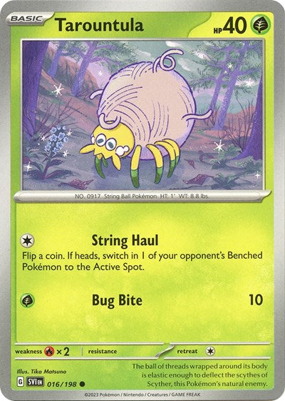 Tarountula 016 198 (SVI) #016/198 Common (Near Mint) SV01: Scarlet & Violet Base Set Pokemon: 2023
