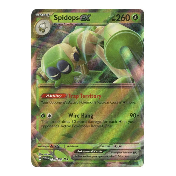 Spidops ex - 019/198 (SVI) #019/198 Double Rare (Holofoil Near Mint) SV01: Scarlet & Violet Base Set Pokemon: 2023