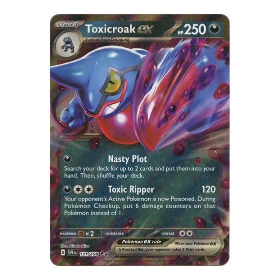Toxicroak ex 131 198 (SVI) #131/198 Double Rare SV01: Scarlet & Violet Base Set Pokemon: 2023