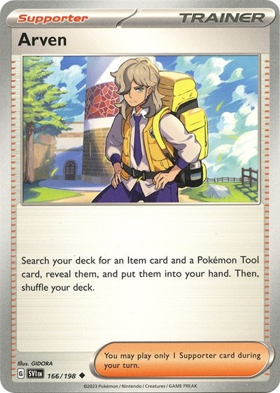 Arven - 166/198 (SVI) #166/198 Uncommon (Moderately Played) SV01: Scarlet & Violet Base Set Pokemon: 2023
