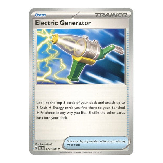Electric Generator (SVI) #170/198 Uncommon (Near Mint) SV01: Scarlet & Violet Base Set Pokemon: 2023