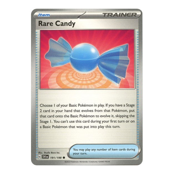Rare Candy 191 198 (SVI) #191/198 Common (Near Mint) SV01: Scarlet & Violet Base Set Pokemon: 2023