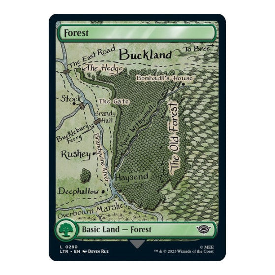Forest 0280 (LTR) #280 Land (Foil Lightly Played) Universes Beyond: The Lord of the Rings: Tales of Middle-earth Magic: The Gathering: 2023
