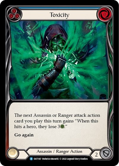 Toxicity Blue (OUT) #OUT167 Rare Outsiders Flesh and Blood TCG: 2023