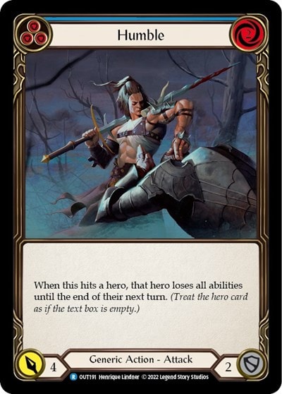 Humble Blue (OUT) #OUT191 Rare (Lightly Played) Outsiders Flesh and Blood TCG: 2023